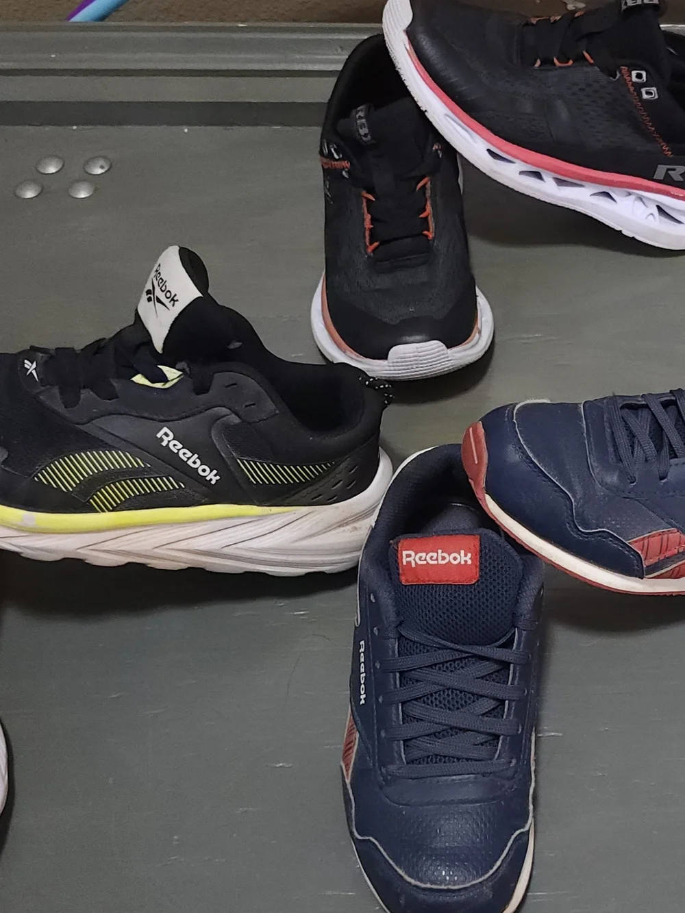 Reebok Boy's Black & Yellow (1), Blue & Red (12) and Black & Red (13) Shoes